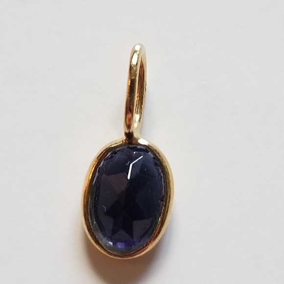 Iolite Faceted Gem Charm - Picture 3 of 12